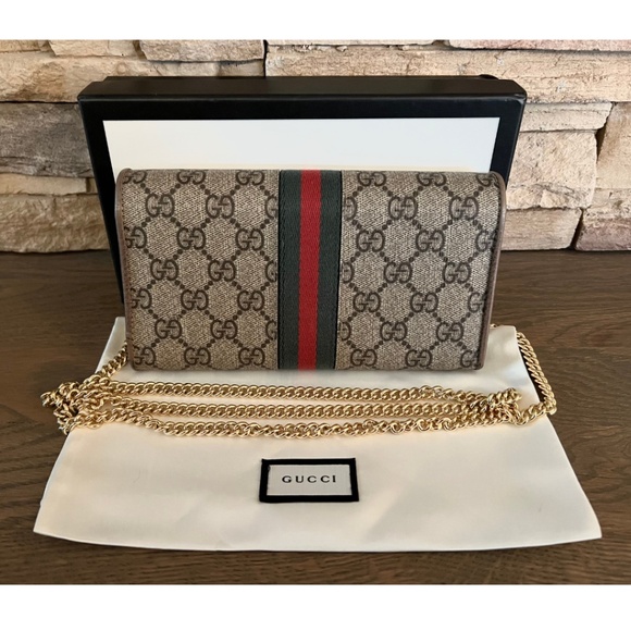 Gucci GG Supreme Ophidia Wallet on Chain - Picture 4 of 9